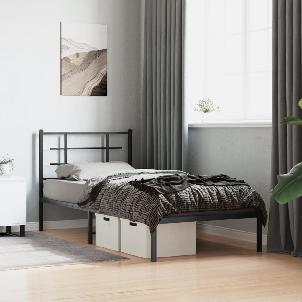 Metal Bed Frame Without Mattress 90X200Cm