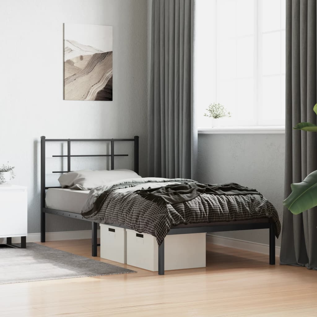 Metal Bed Frame Without Mattress 90X200Cm