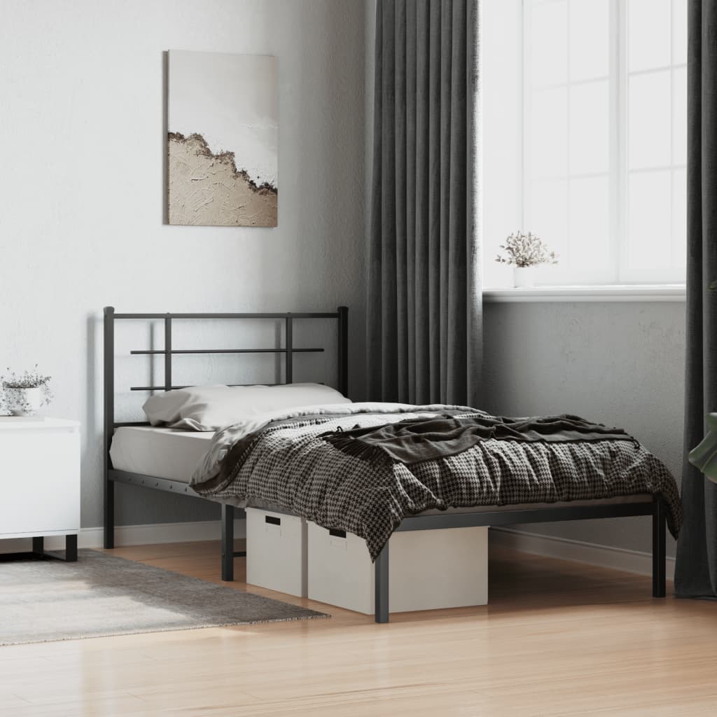 Metal Bed Frame Without Mattress 90X200Cm