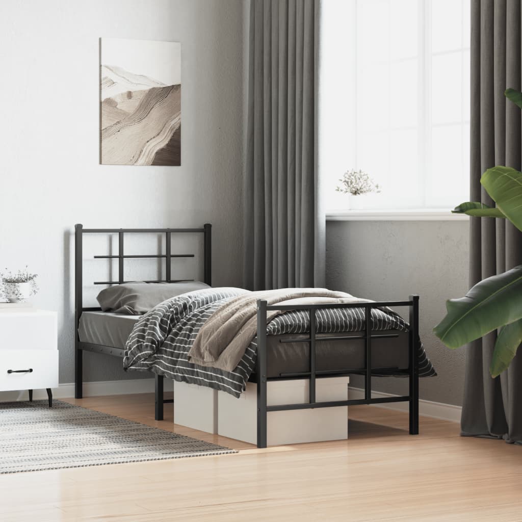 Metal Bed Frame Without Mattress 90X200Cm