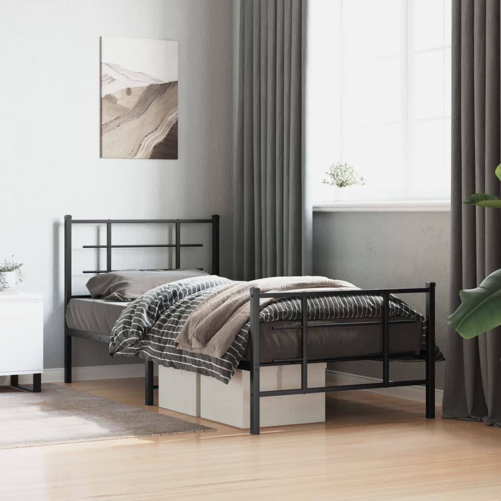 Metal Bed Frame Without Mattress 90X200Cm