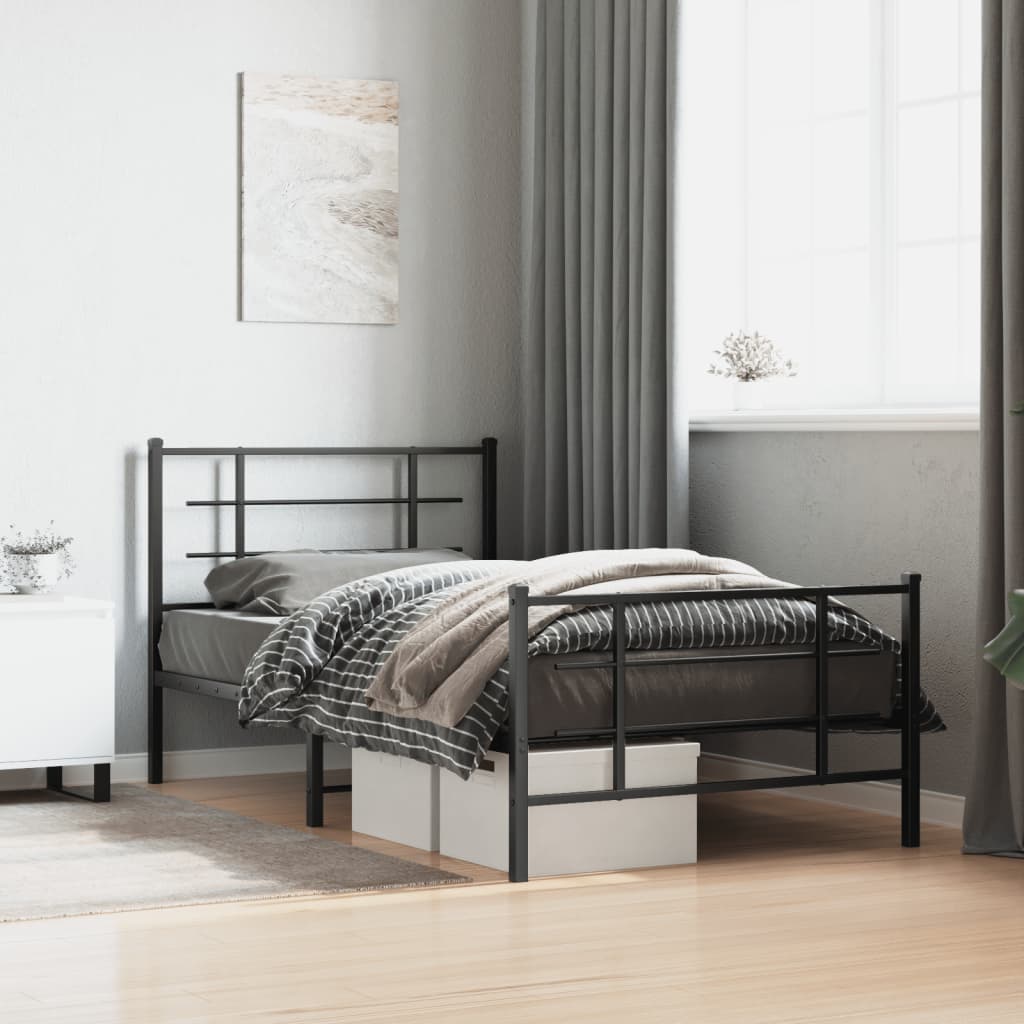 Metal Bed Frame Without Mattress 90X200Cm