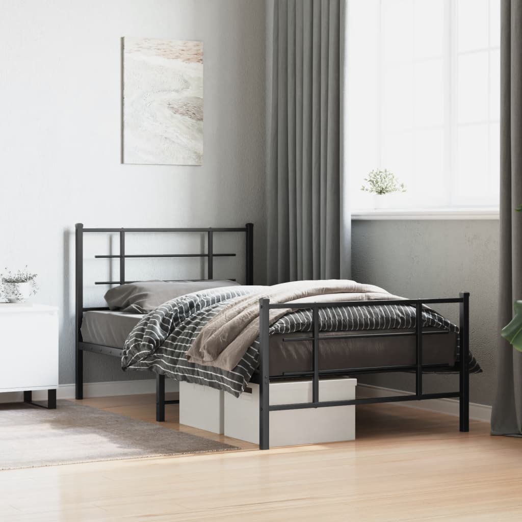 Metal Bed Frame Without Mattress 90X200Cm