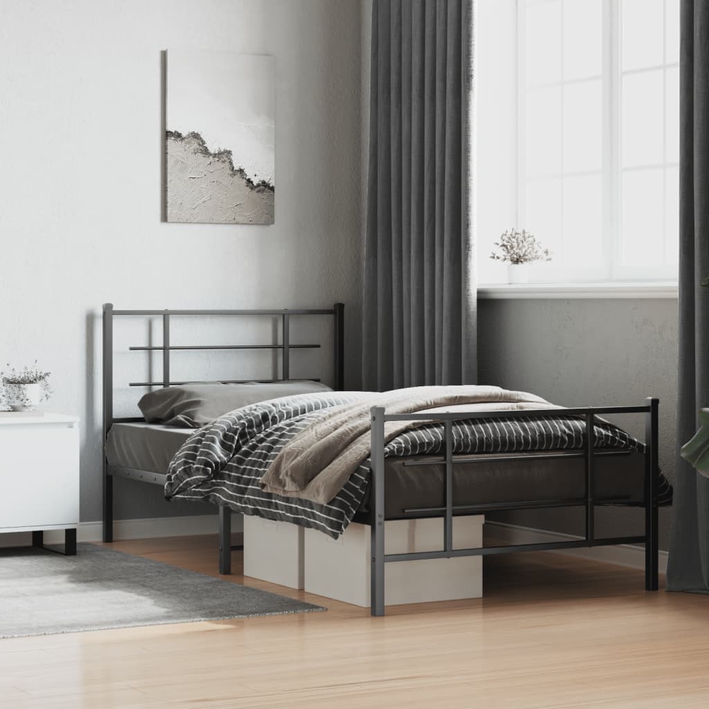 Metal Bed Frame Without Mattress 90X200Cm