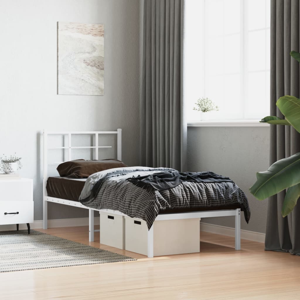Metal Bed Frame Without Mattress 90X200Cm