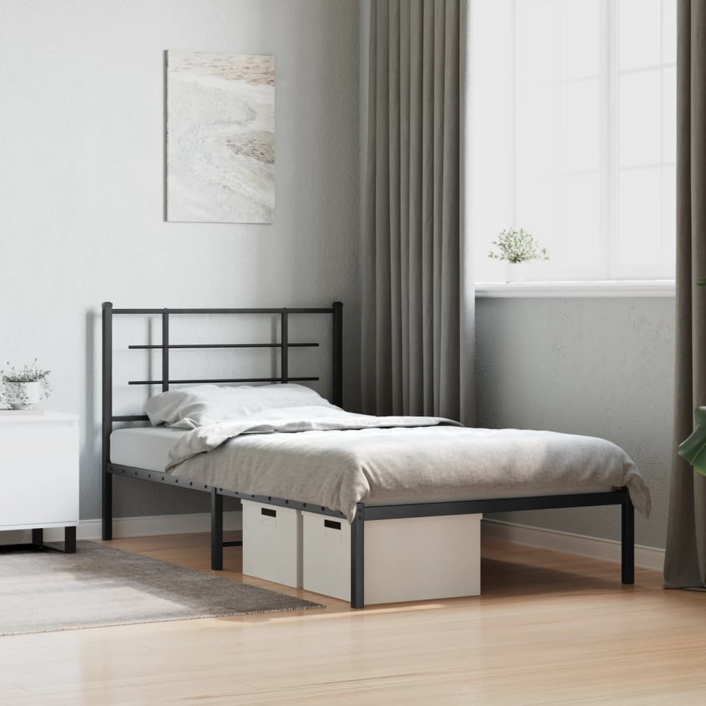 Metal Bed Frame Without Mattress 90X200Cm