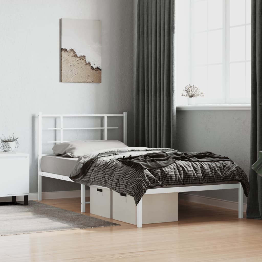 Metal Bed Frame Without Mattress 90X200Cm