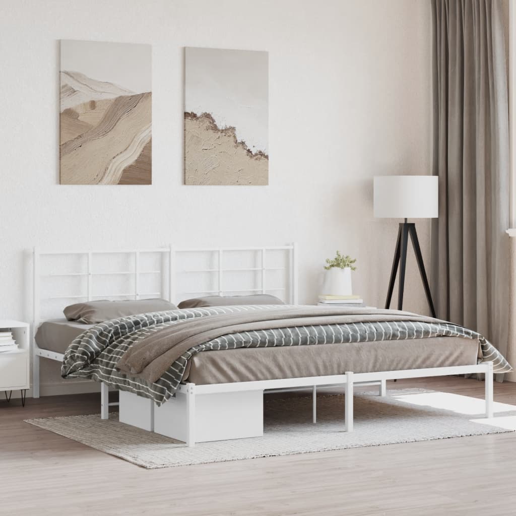 Metal Bed Frame Without Mattress 90X200Cm