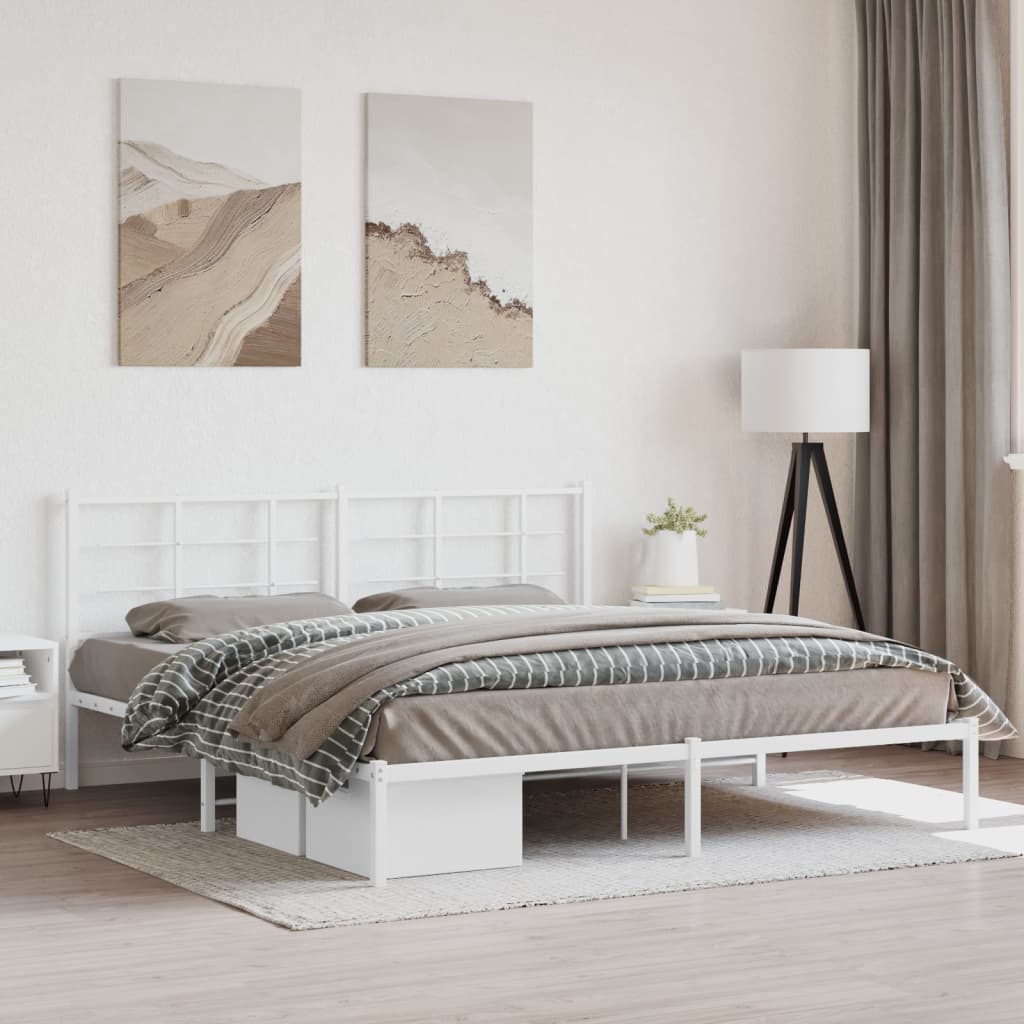 Metal Bed Frame Without Mattress 90X200Cm