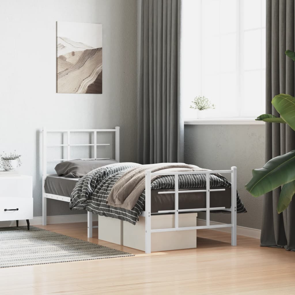 Metal Bed Frame Without Mattress 90X200Cm
