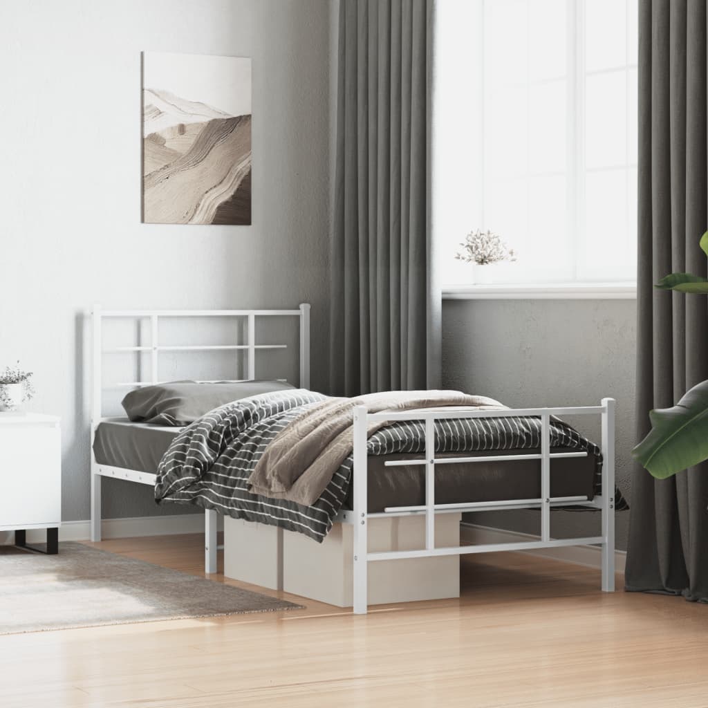 Metal Bed Frame Without Mattress 90X200Cm