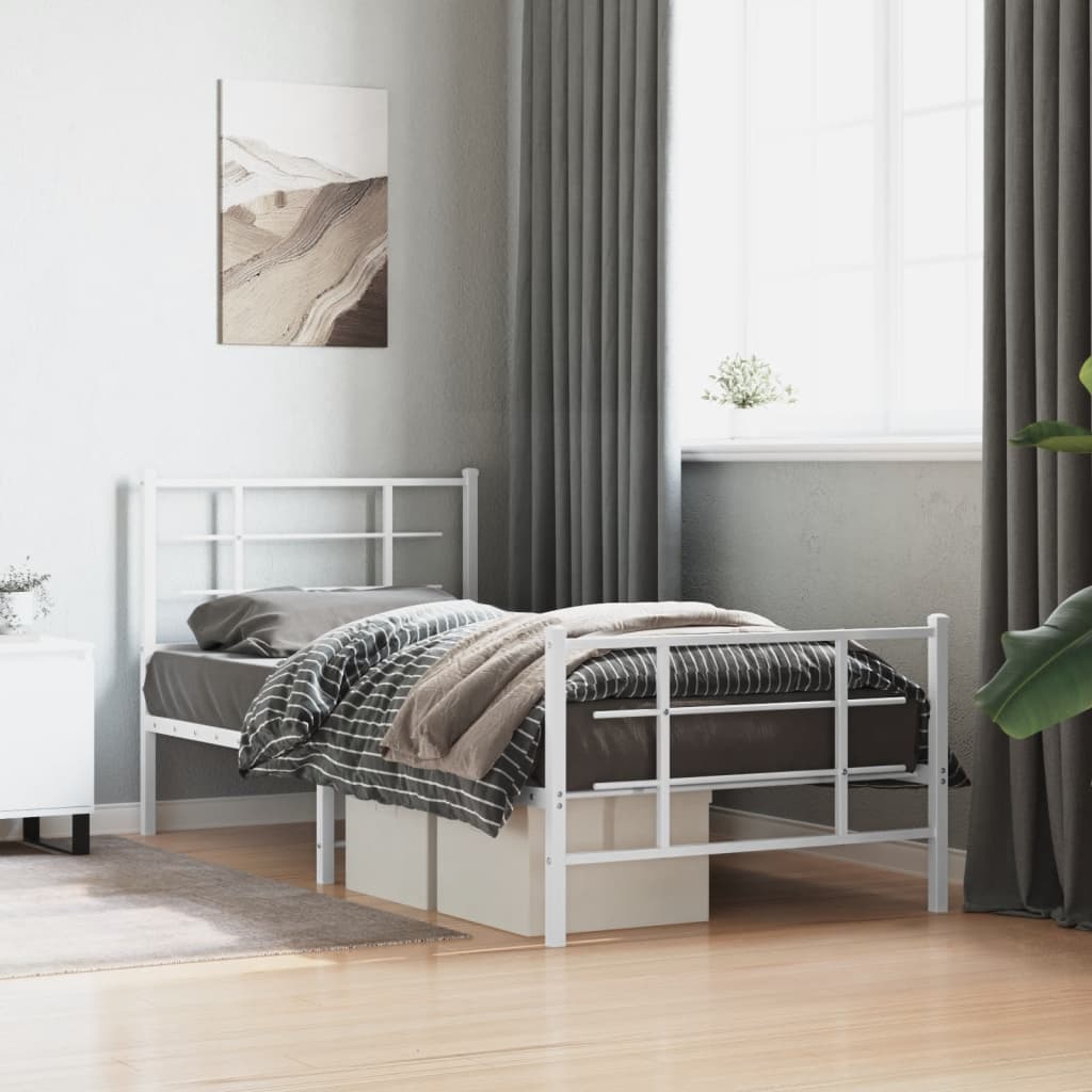 Metal Bed Frame Without Mattress 90X200Cm