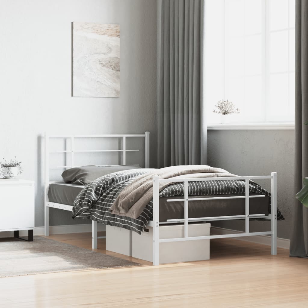 Metal Bed Frame Without Mattress 90X200Cm