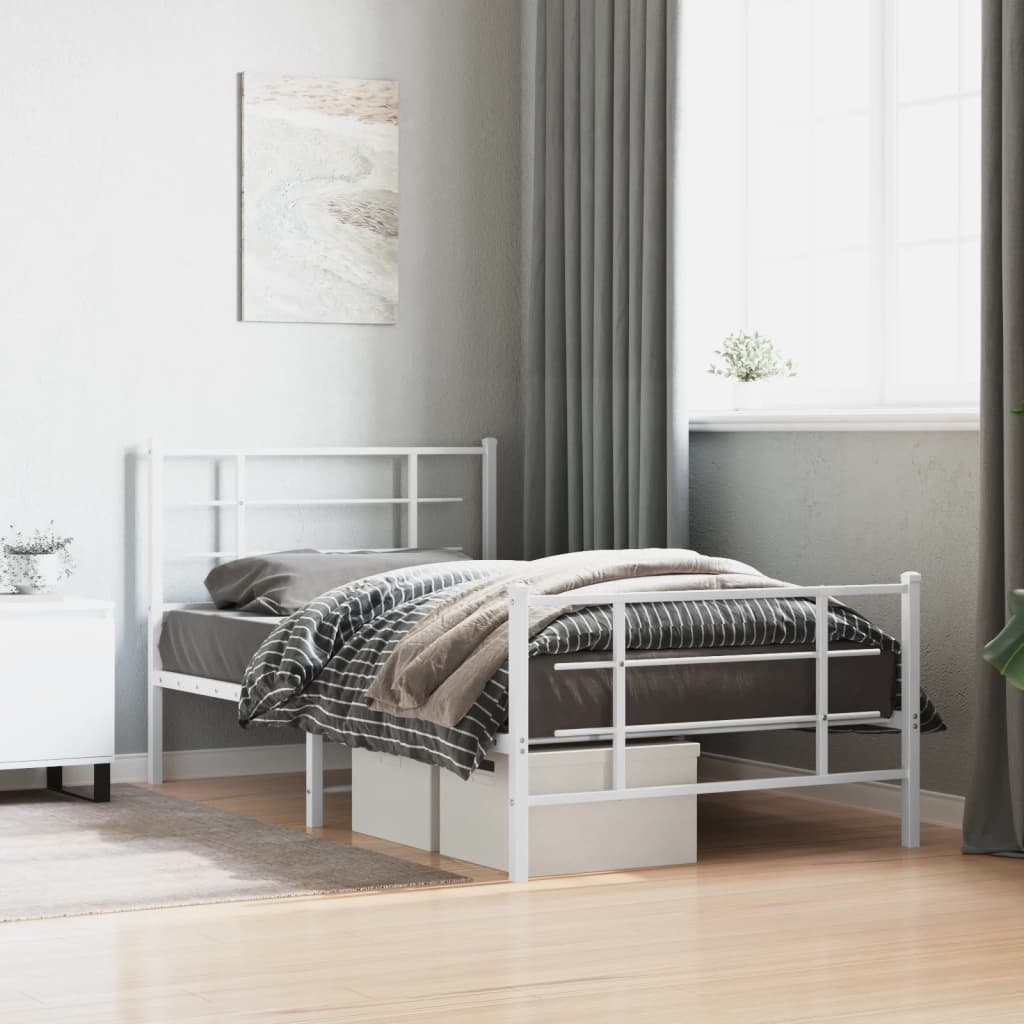Metal Bed Frame Without Mattress 90X200Cm