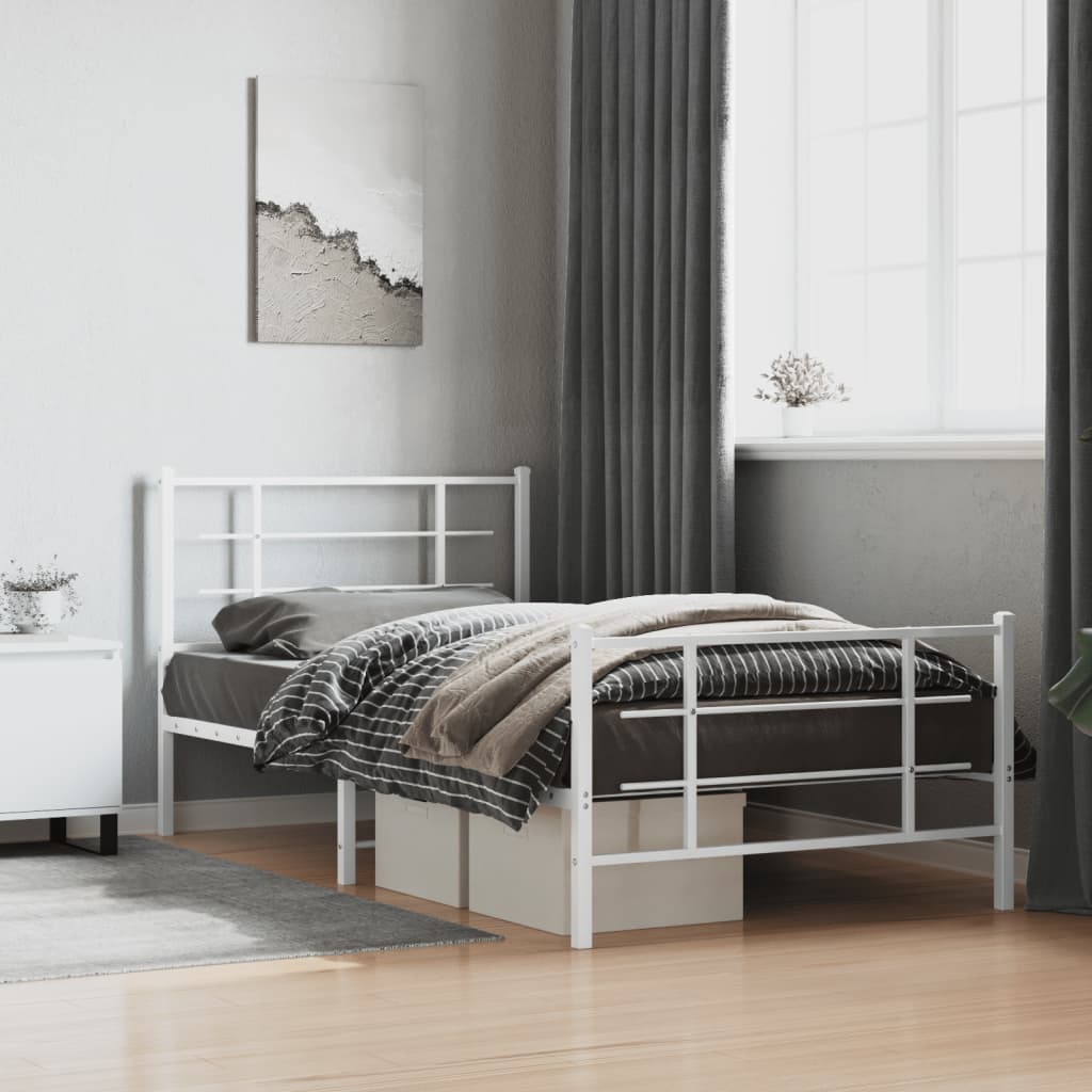 Metal Bed Frame Without Mattress 90X200Cm