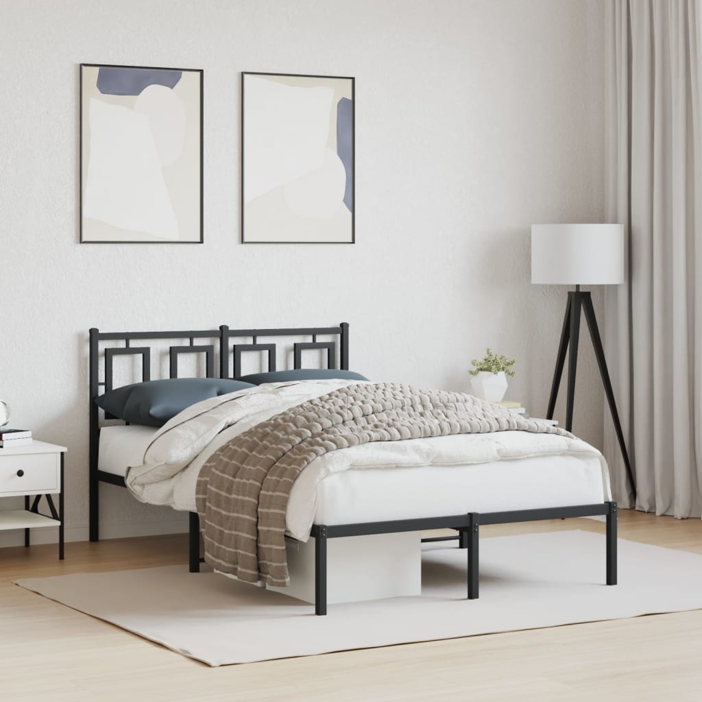 Metal Bed Frame Without Mattress With Footboard 100X190Cm