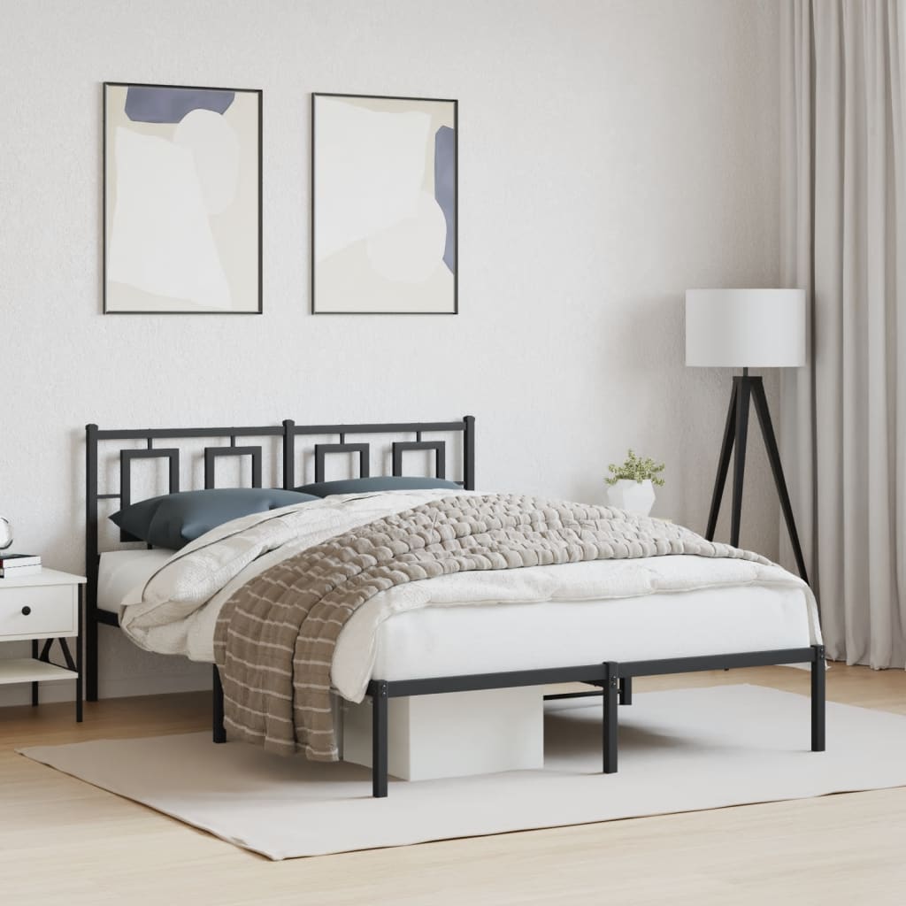 Metal Bed Frame Without Mattress With Footboard 100X190Cm