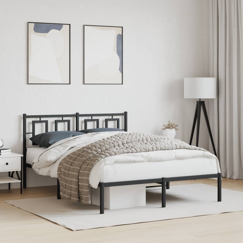 Metal Bed Frame Without Mattress With Footboard 100X190Cm