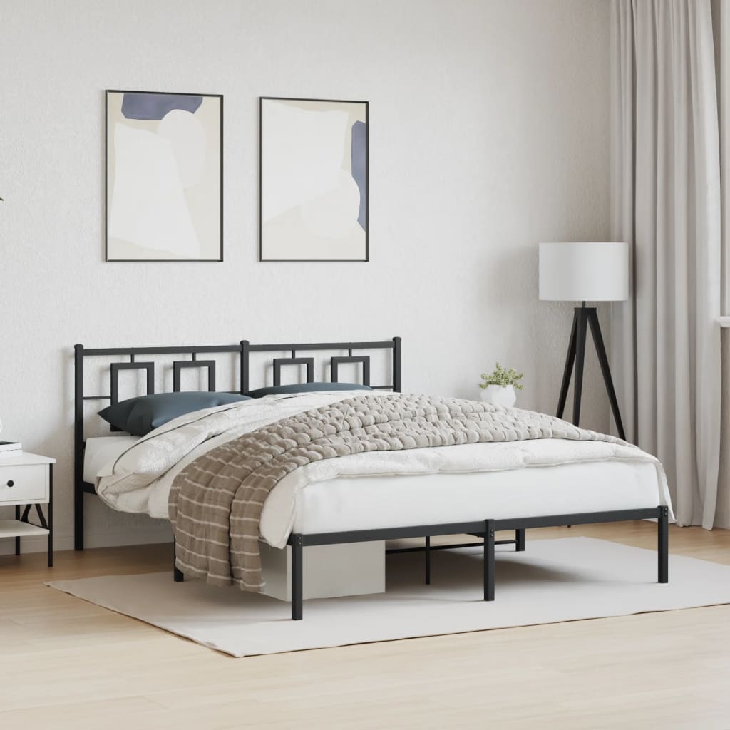 Metal Bed Frame Without Mattress With Footboard 100X190Cm