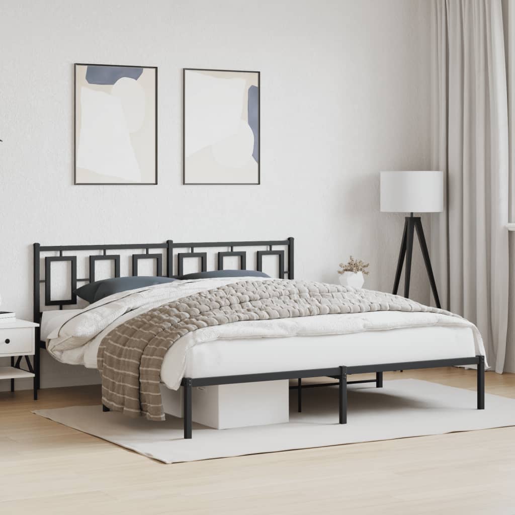 Metal Bed Frame Without Mattress With Footboard 100X190Cm