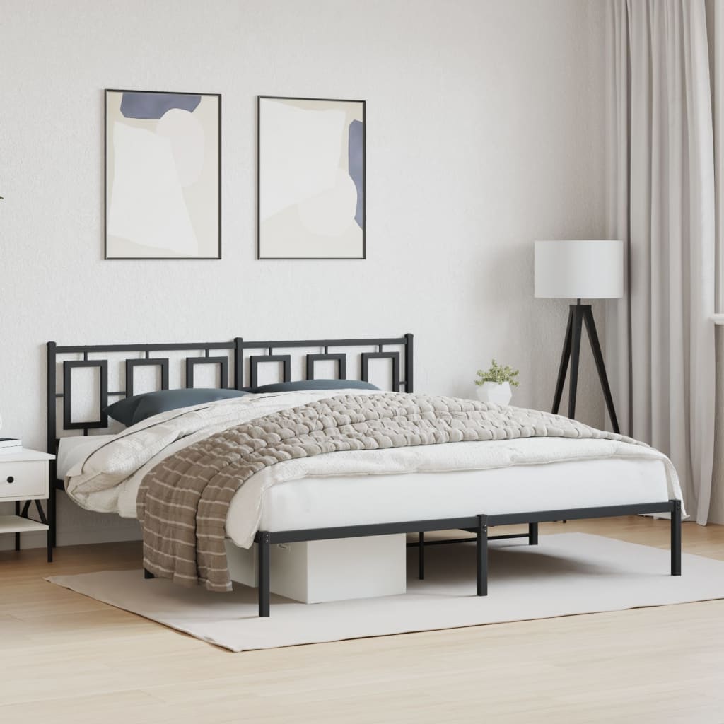 Metal Bed Frame Without Mattress With Footboard 100X190Cm