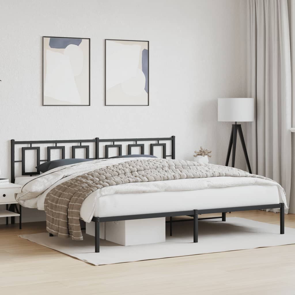 Metal Bed Frame Without Mattress With Footboard 100X190Cm