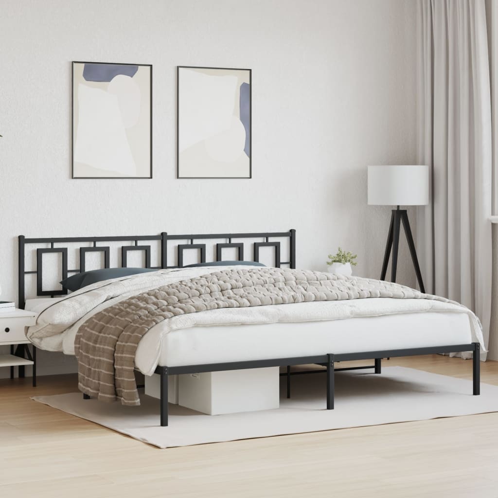 Metal Bed Frame Without Mattress With Footboard 100X190Cm
