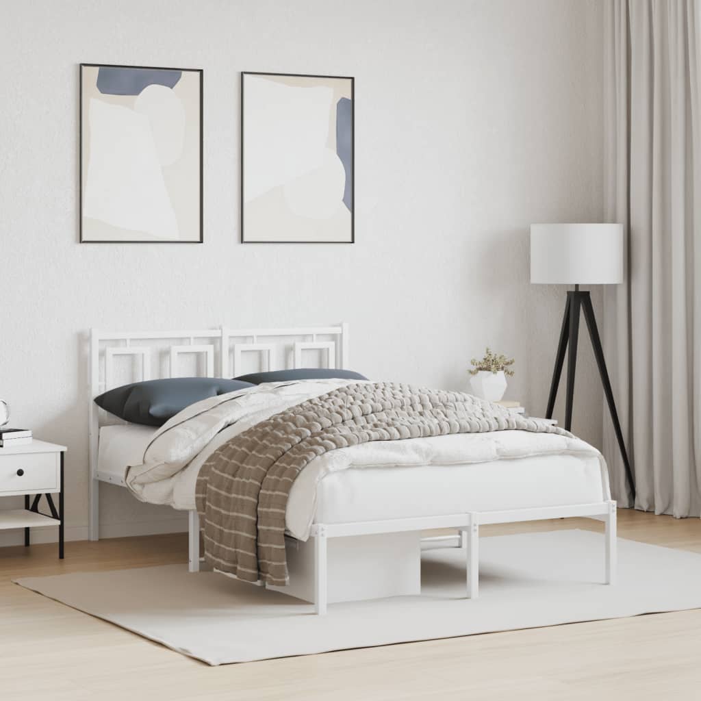 Metal Bed Frame Without Mattress With Footboard 100X190Cm