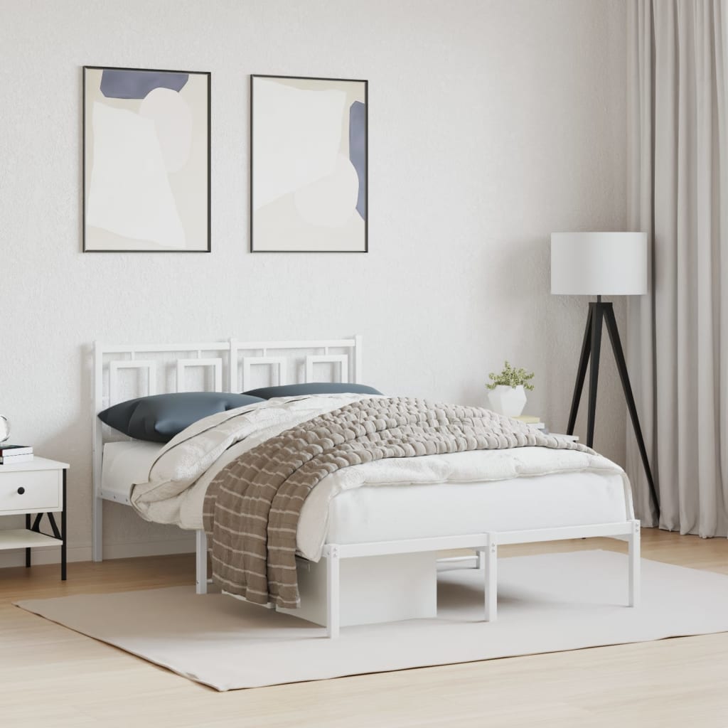 Metal Bed Frame Without Mattress With Footboard 100X190Cm
