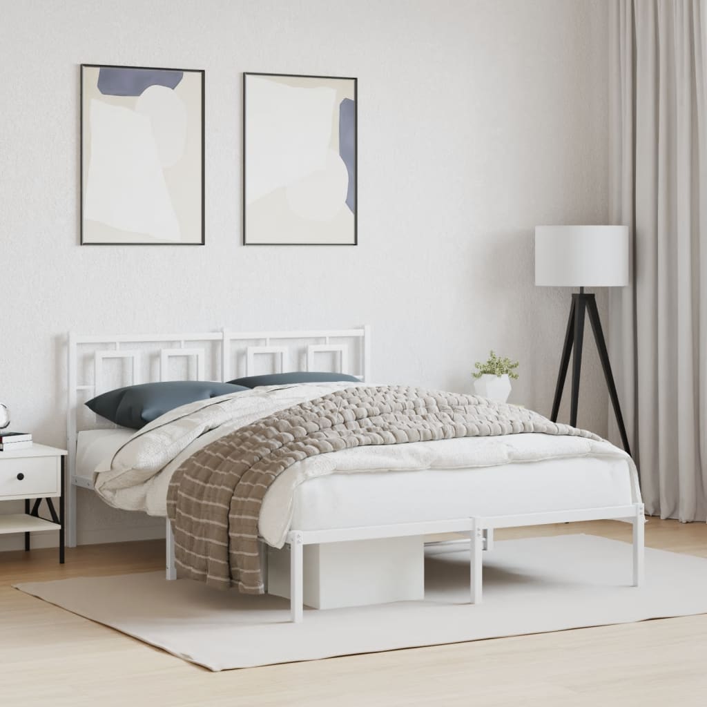 Metal Bed Frame Without Mattress With Footboard 100X190Cm