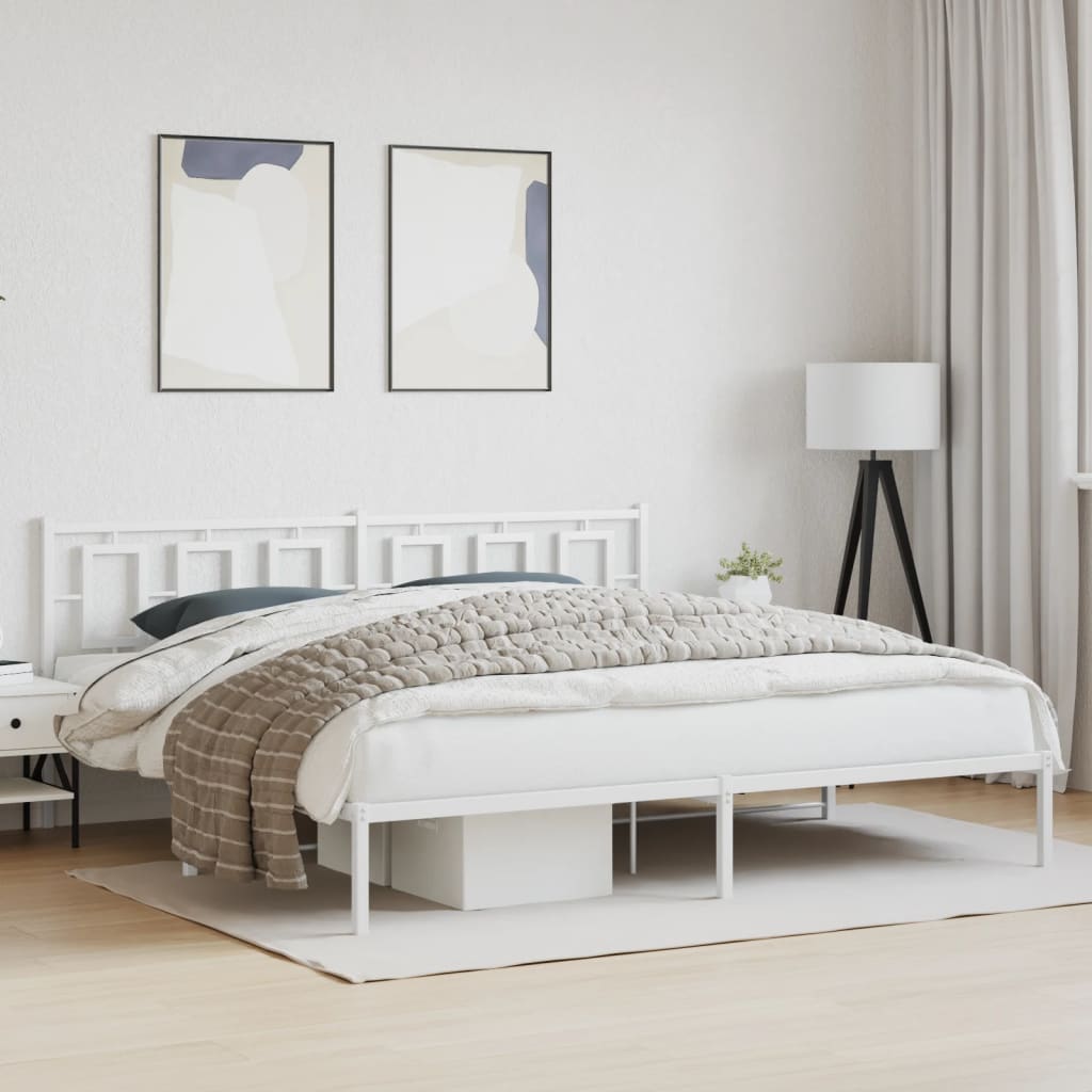 Metal Bed Frame Without Mattress With Footboard 100X190Cm