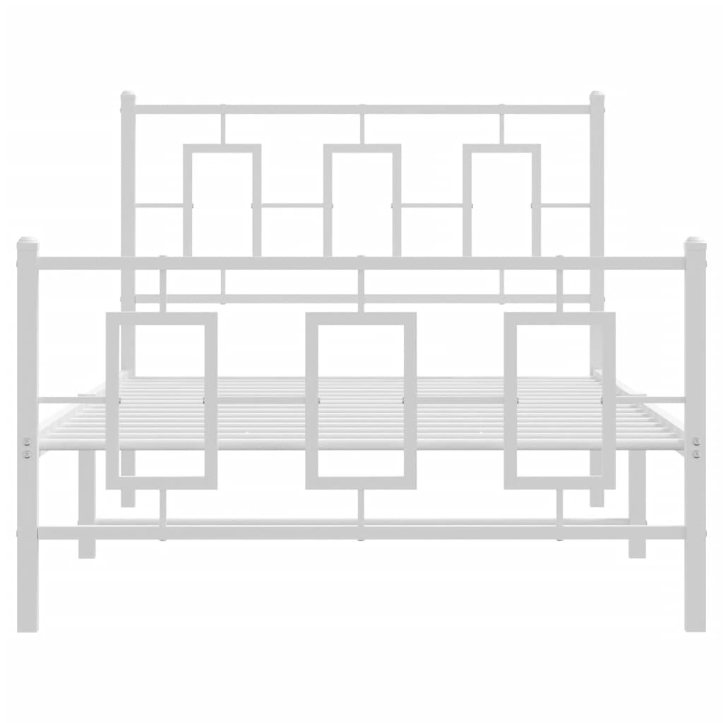 Metal Bed Frame Without Mattress With Footboard 100X190Cm