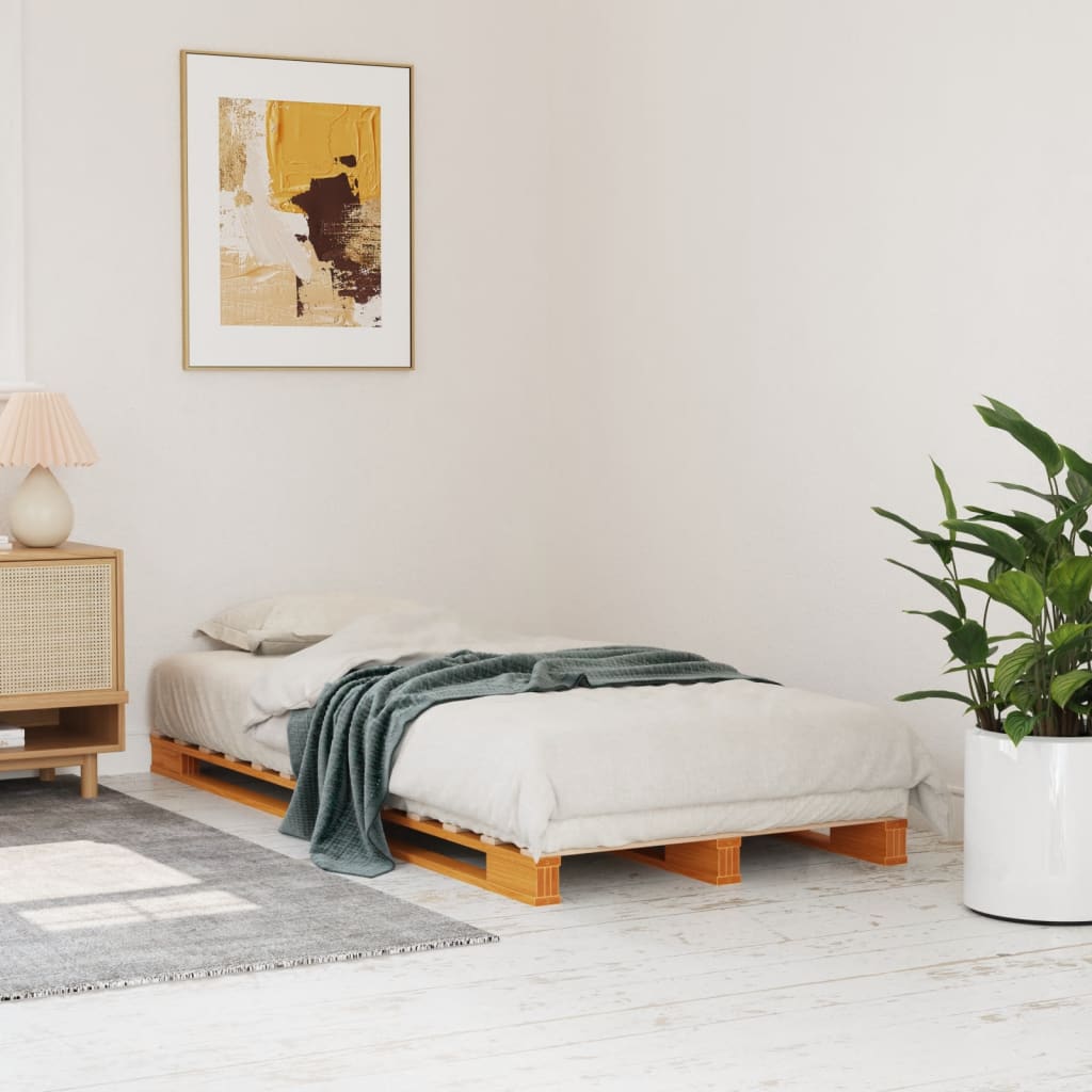 Pallet Bed Without Mattress Solid Wood