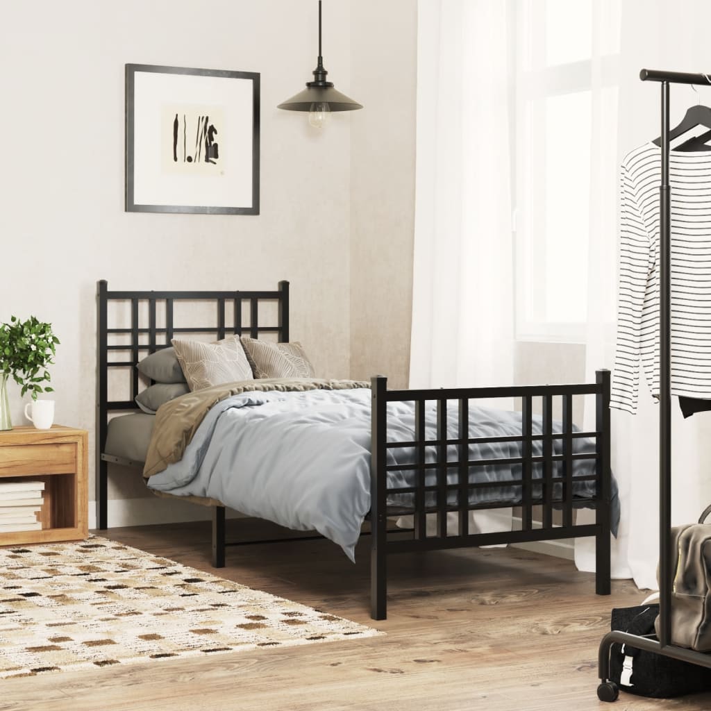 Metal Bed Frame Without Mattress 90X200Cm