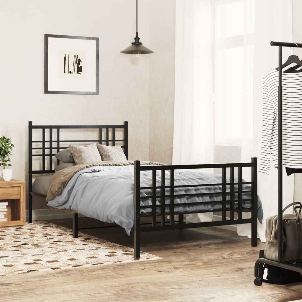 Metal Bed Frame Without Mattress 90X200Cm