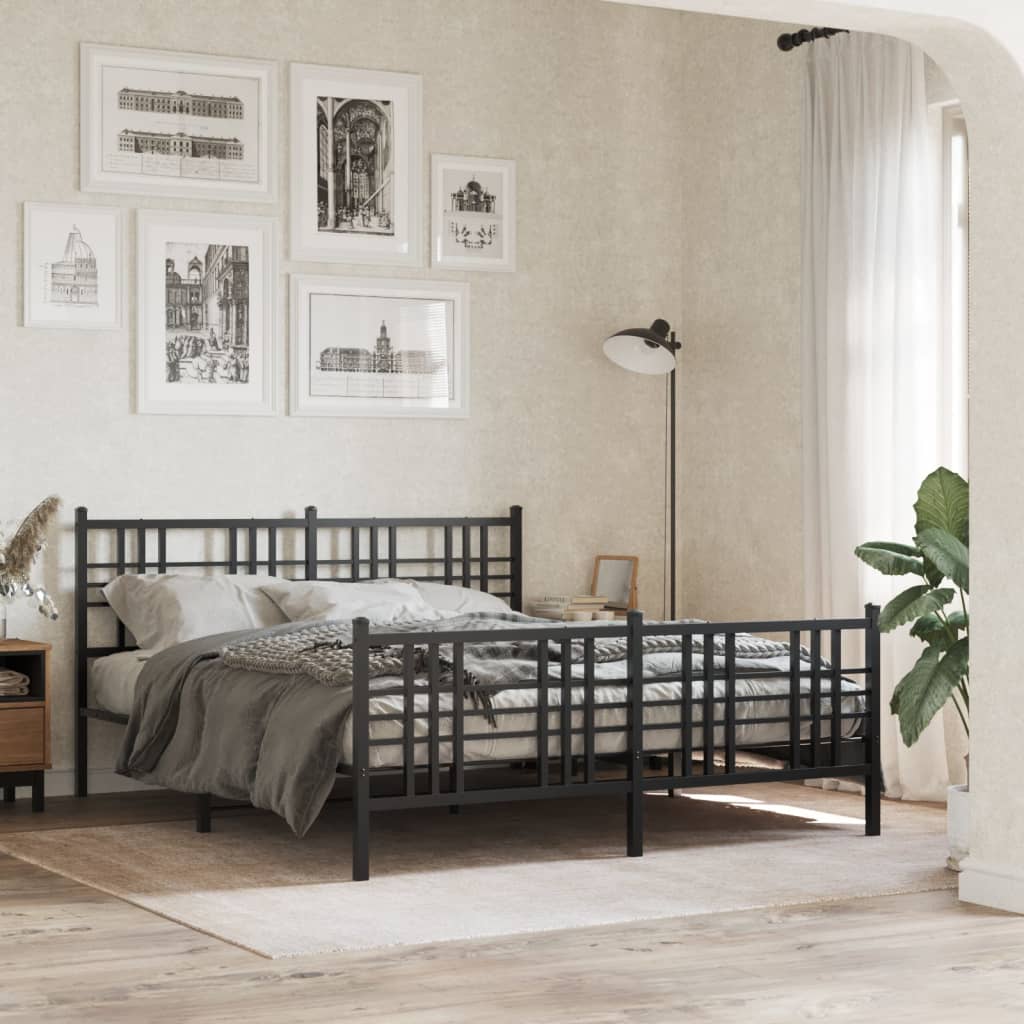 Metal Bed Frame Without Mattress 90X200Cm