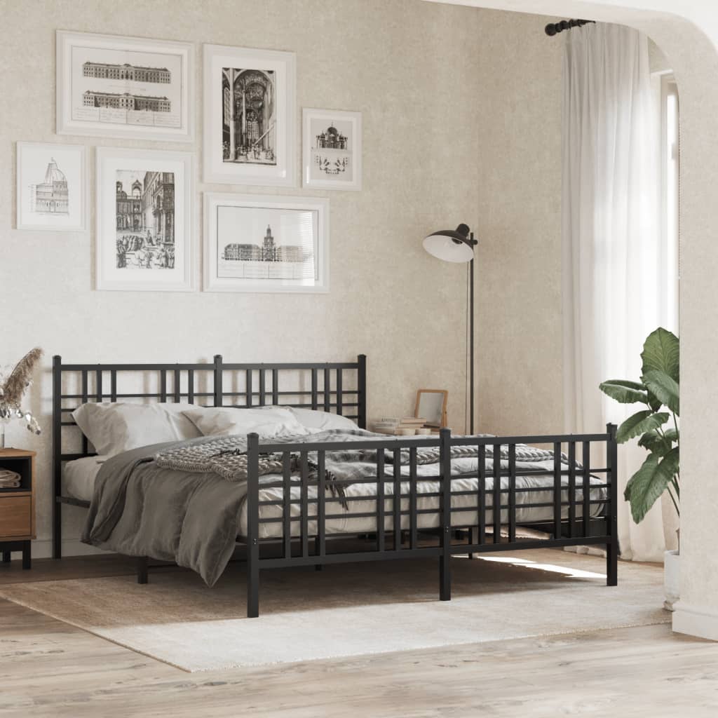 Metal Bed Frame Without Mattress 90X200Cm