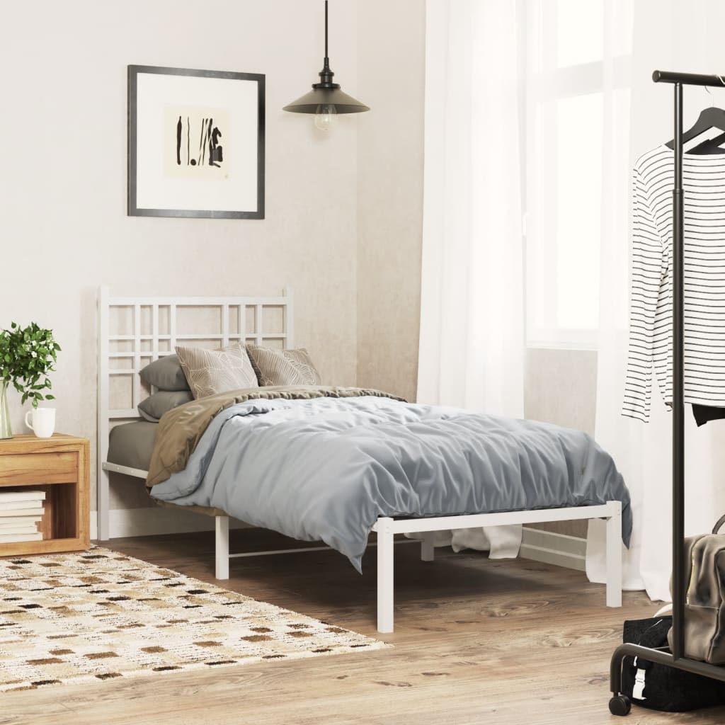 Metal Bed Frame Without Mattress 90X200Cm