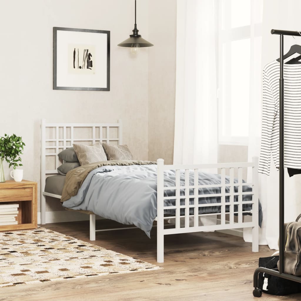 Metal Bed Frame Without Mattress 90X200Cm