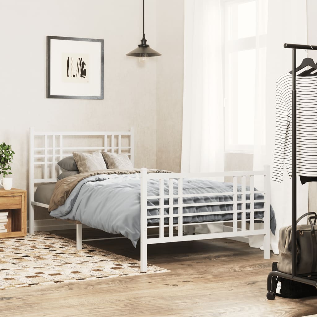 Metal Bed Frame Without Mattress 90X200Cm