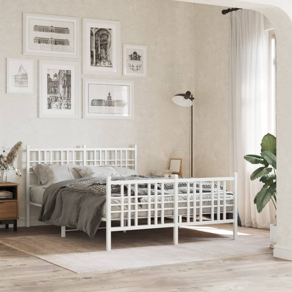 Metal Bed Frame Without Mattress 90X200Cm