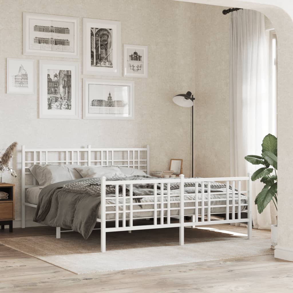 Metal Bed Frame Without Mattress 90X200Cm