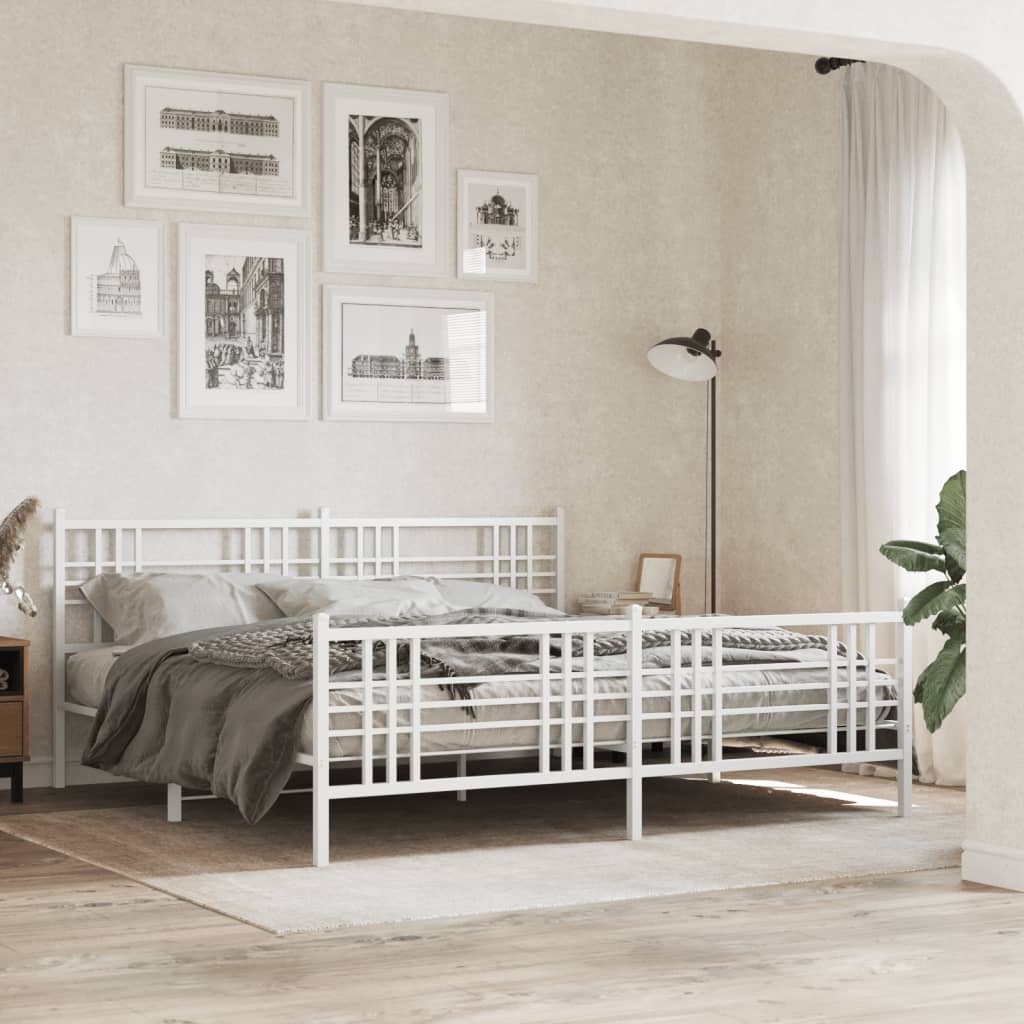Metal Bed Frame Without Mattress 90X200Cm