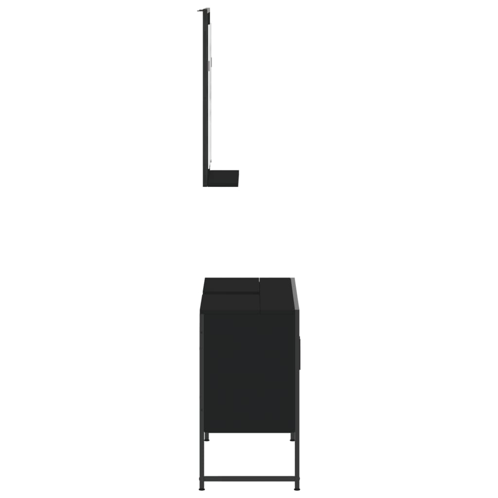 2 Piece Bathroom Cabinet Set Engineered Wood
