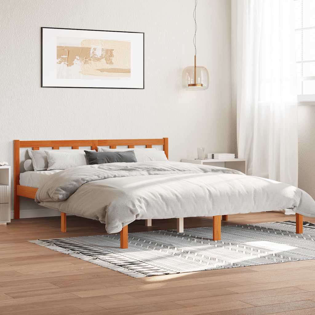 810077  Bed Frame Without Mattress Solid Wood