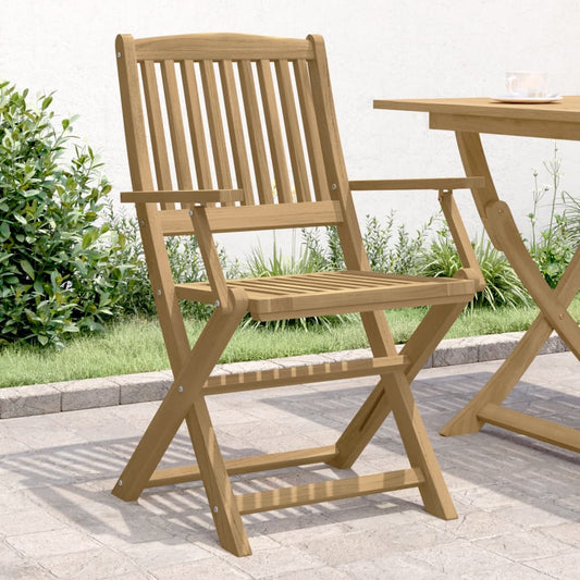 Folding Outdoor Chairs 4 Pcs Solid Acacia Wood