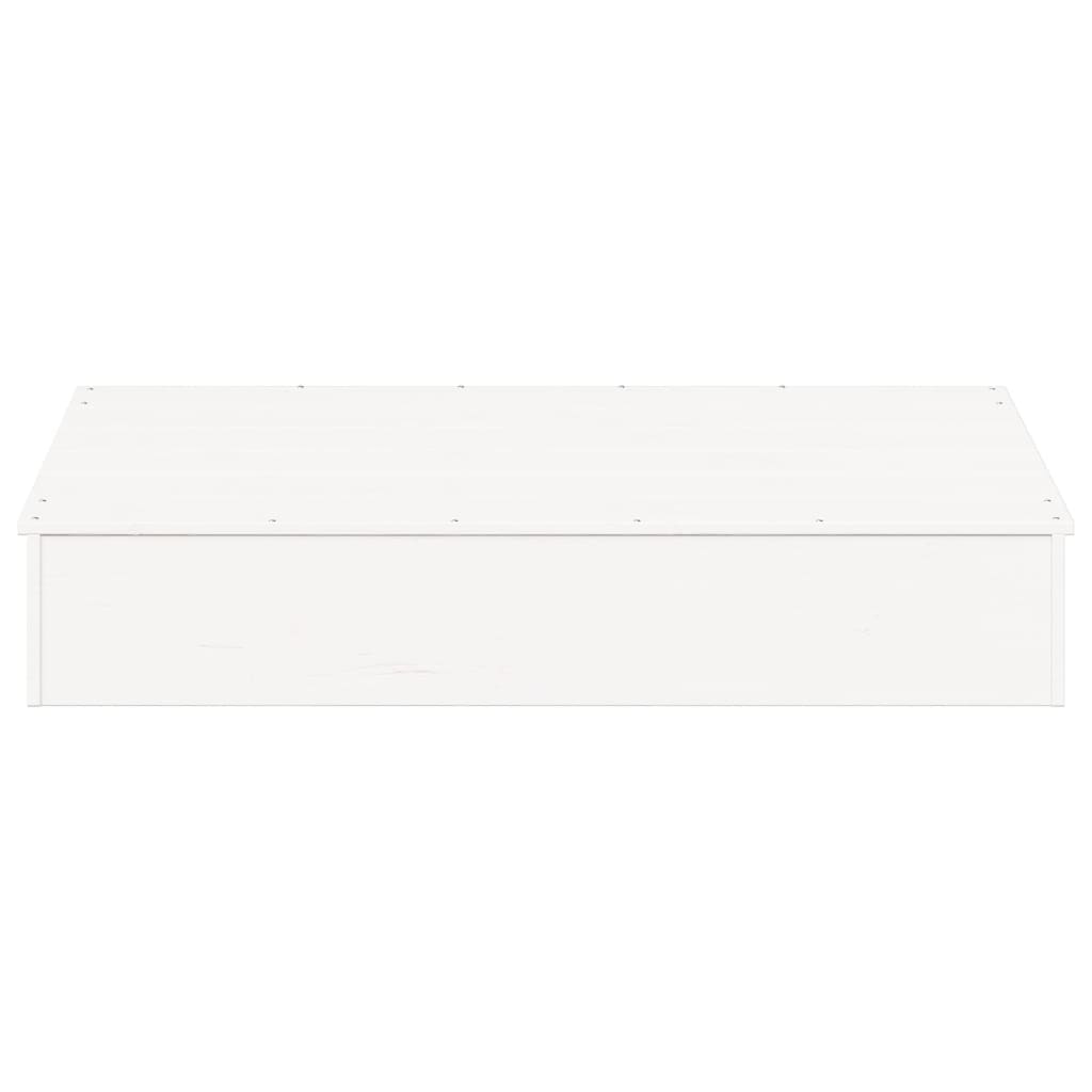 Sandpit With Cover 111X111X19.5 Cm Solid Wood Pine
