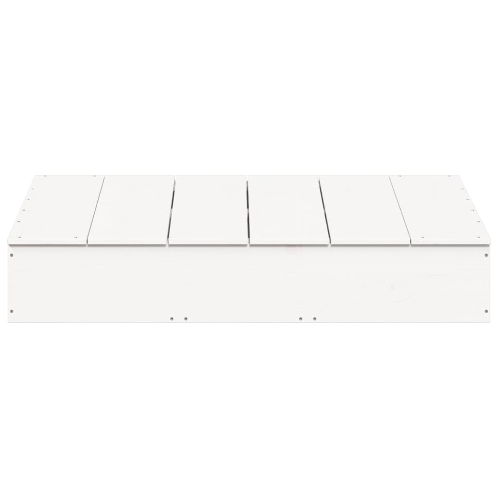 Sandpit With Cover 111X111X19.5 Cm Solid Wood Pine