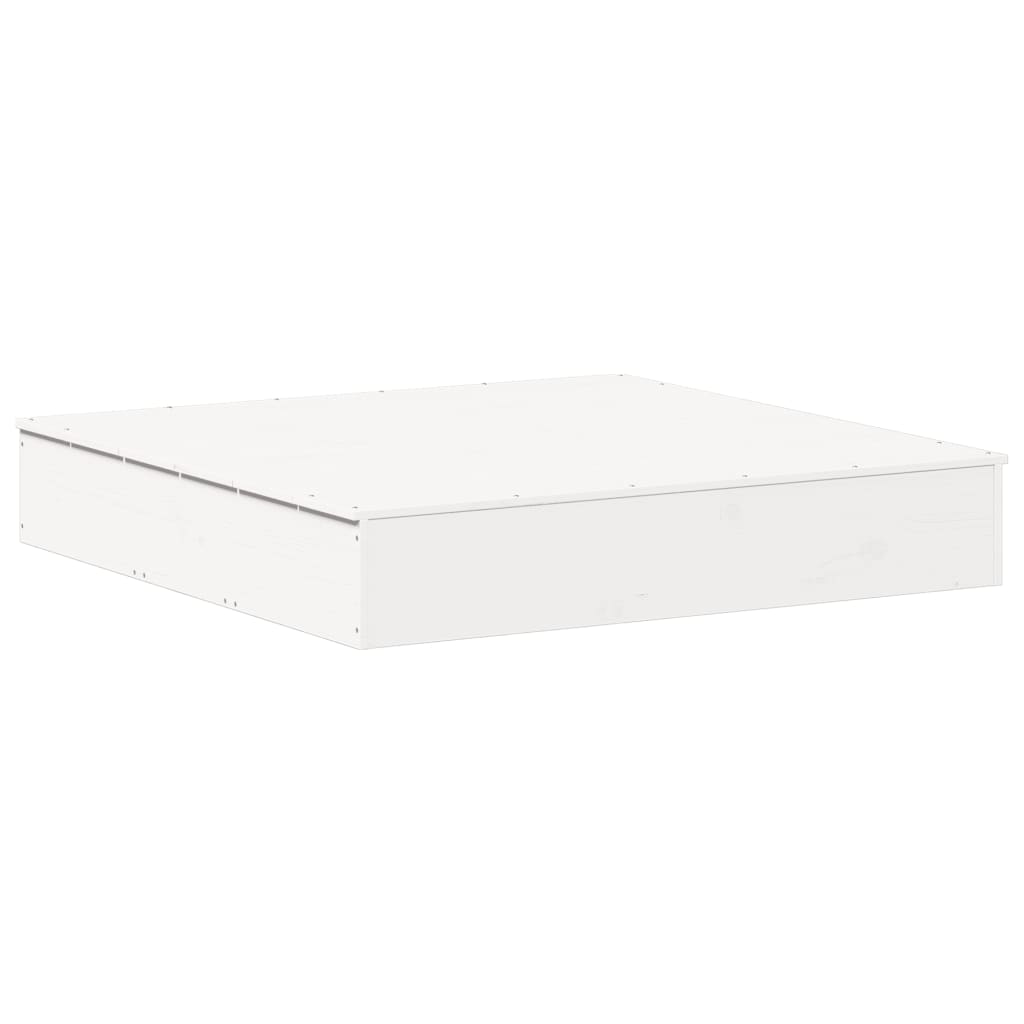 Sandpit With Cover 111X111X19.5 Cm Solid Wood Pine