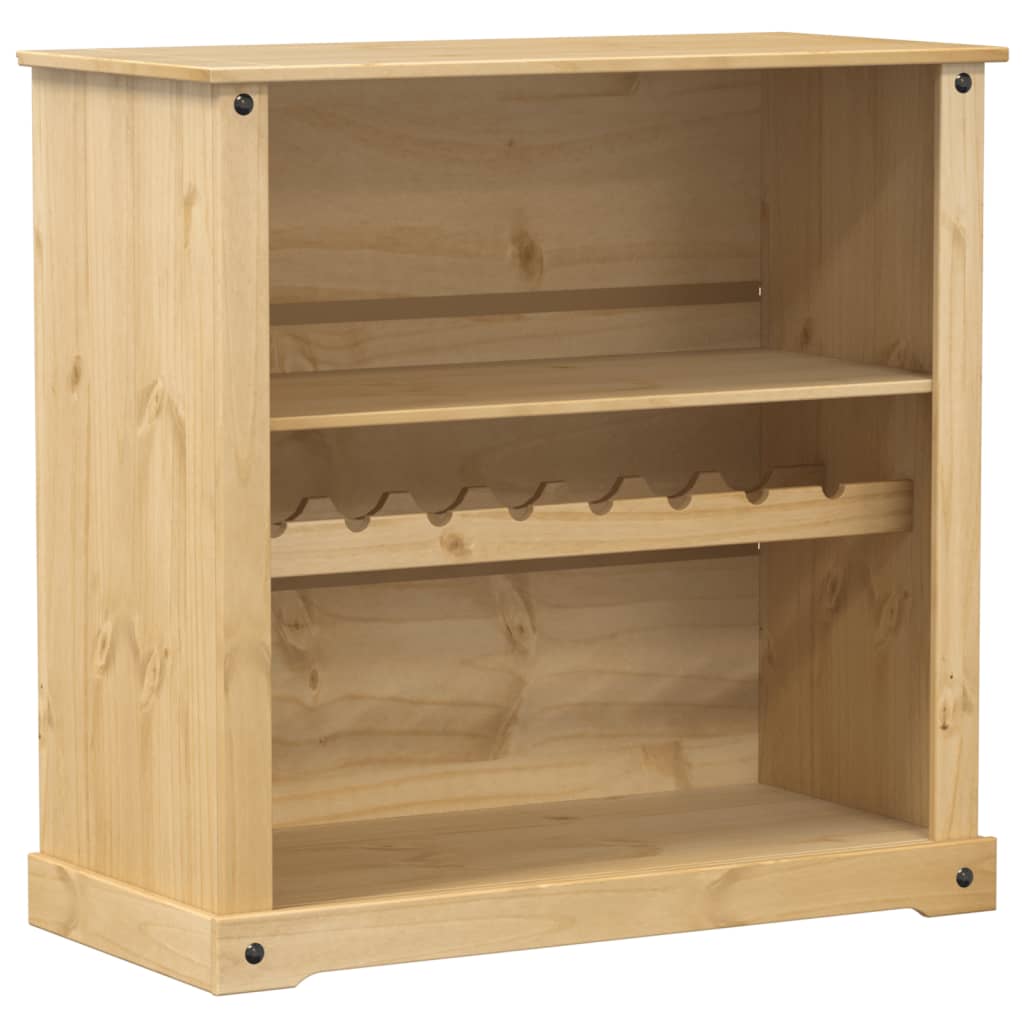 Wine Cabinet Corona 107.5X51X105.5 Cm Solid Wood Pine
